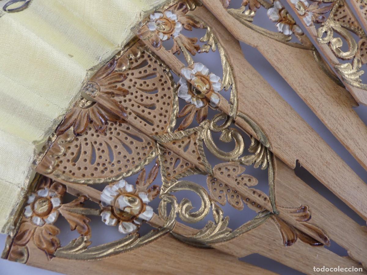 Antig&uuml;edades: BONITO ABANICO VARILLAS DE MADERA OBJETO DE COLECCION - Foto 11