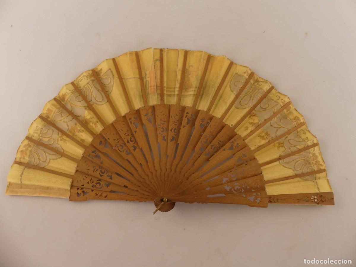 Antig&uuml;edades: BONITO ABANICO VARILLAS DE MADERA OBJETO DE COLECCION - Foto 13
