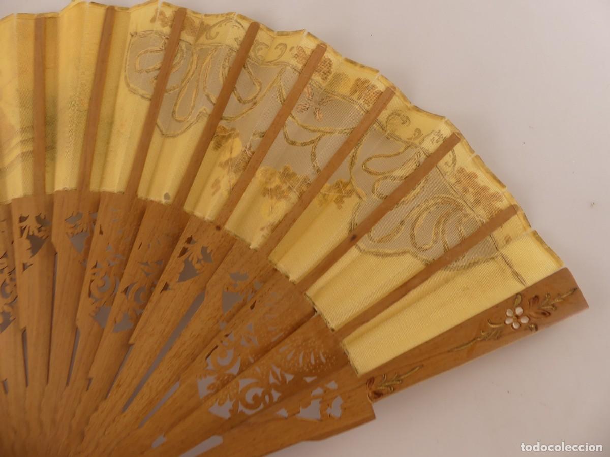 Antig&uuml;edades: BONITO ABANICO VARILLAS DE MADERA OBJETO DE COLECCION - Foto 15