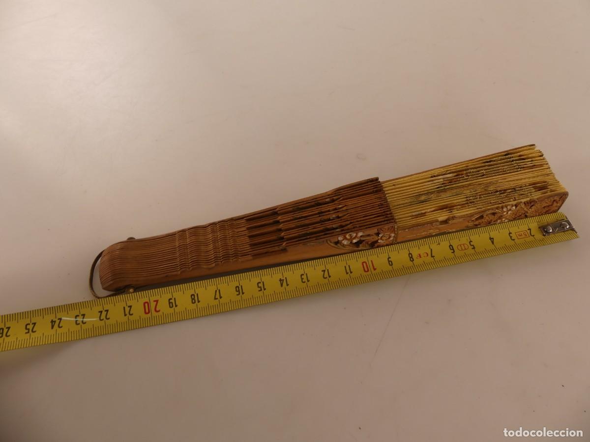 Antig&uuml;edades: BONITO ABANICO VARILLAS DE MADERA OBJETO DE COLECCION - Foto 21