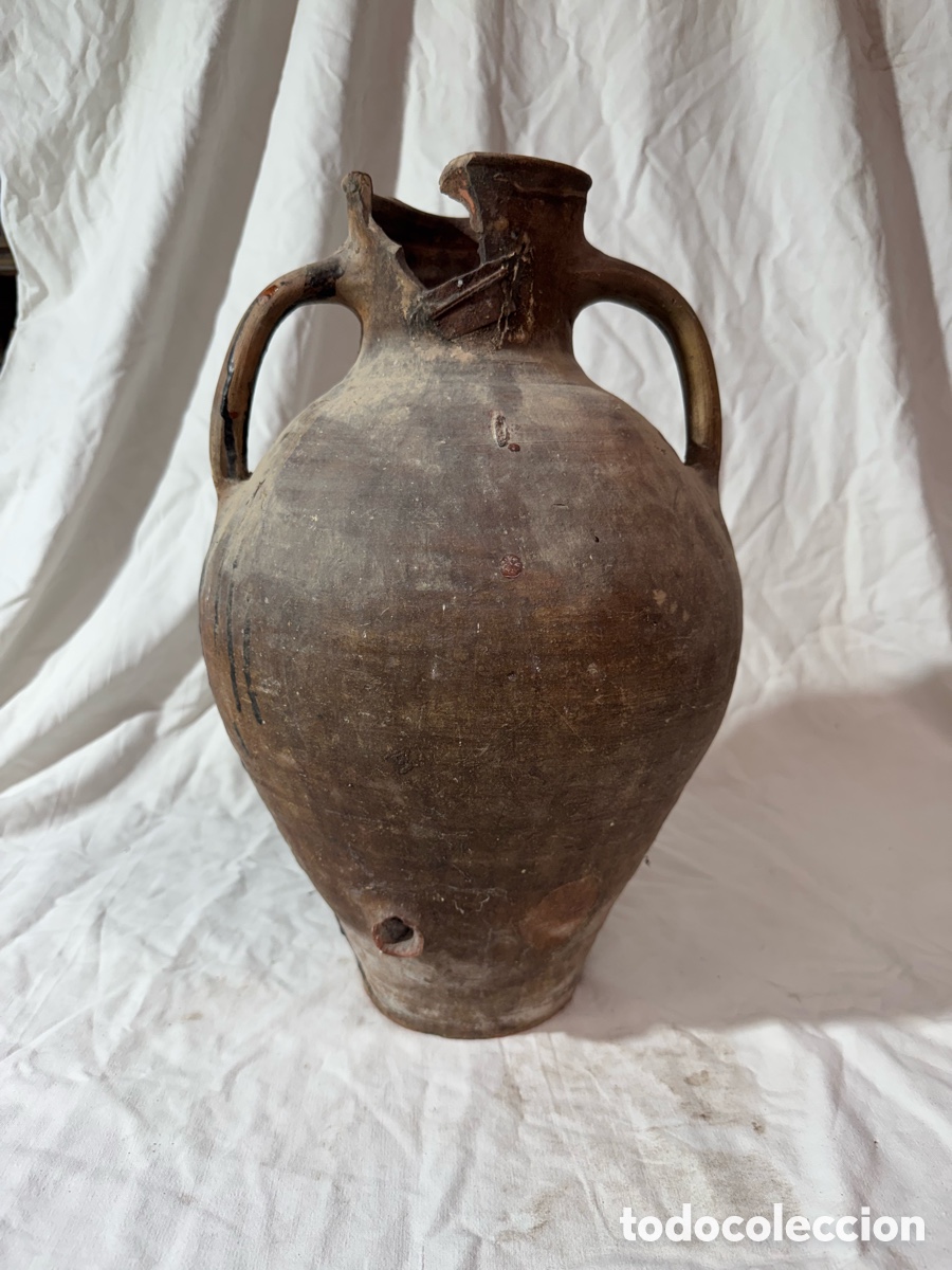 Oggetti Antichi: Cantaro medida en ceramica popular de Cabra de Mora s XIX