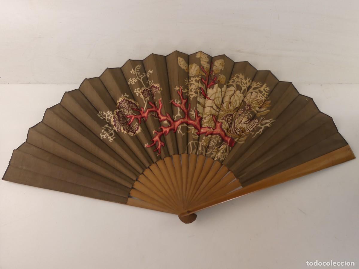 Antiquit&eacute;s: PRECIOSO ABANICO DECORADO A MANO OBJETO DE COLECCION