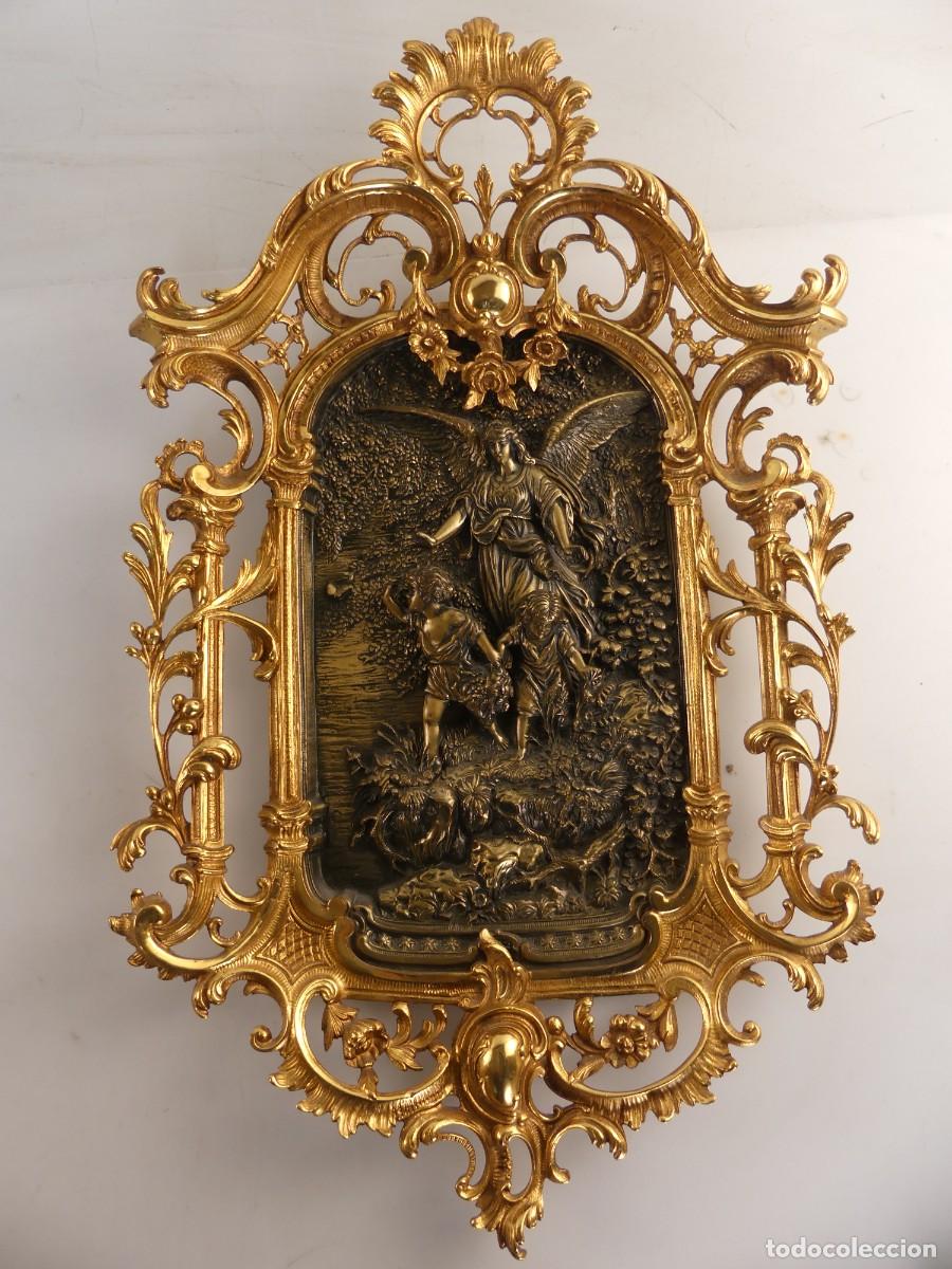 Antig&uuml;edades: Relieve decorativo de pared del &Aacute;ngel de la Guarda