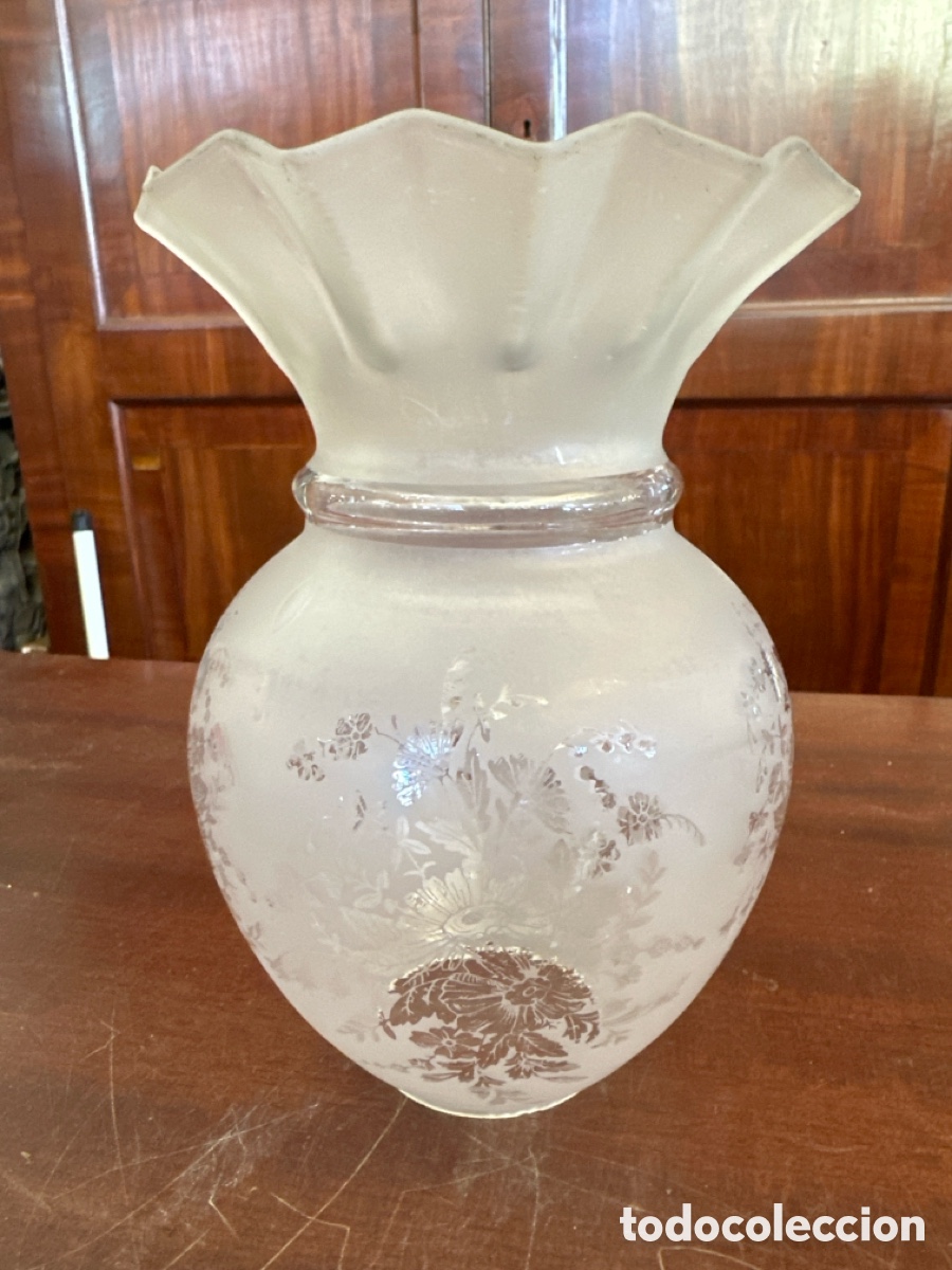 Antig&uuml;edades: PRECIOSA TULIPA ANTIGUA PARA QUINQU&Eacute; L&Aacute;MPARA O APLIQUE