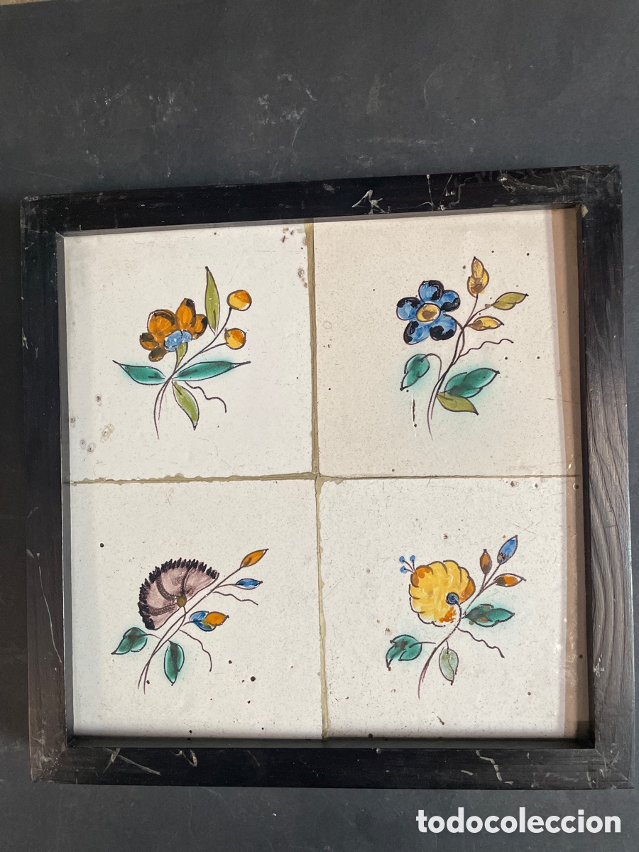 Antig&uuml;edades: Azulejos de Flores catalanes del siglo xviii