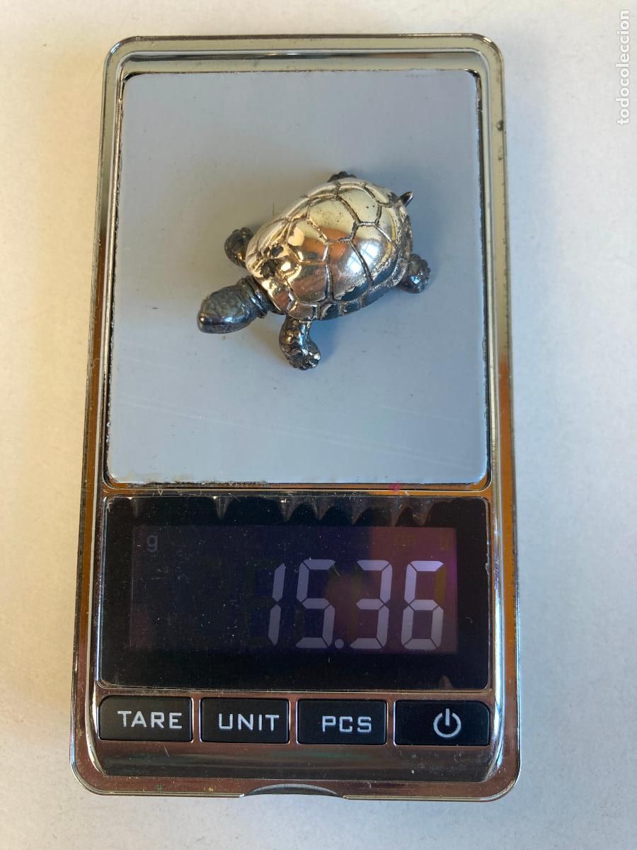 Antig&uuml;edades: PEQUE&Ntilde;A TORTUGA EN PLATA, MARCA DE 925 - Foto 5