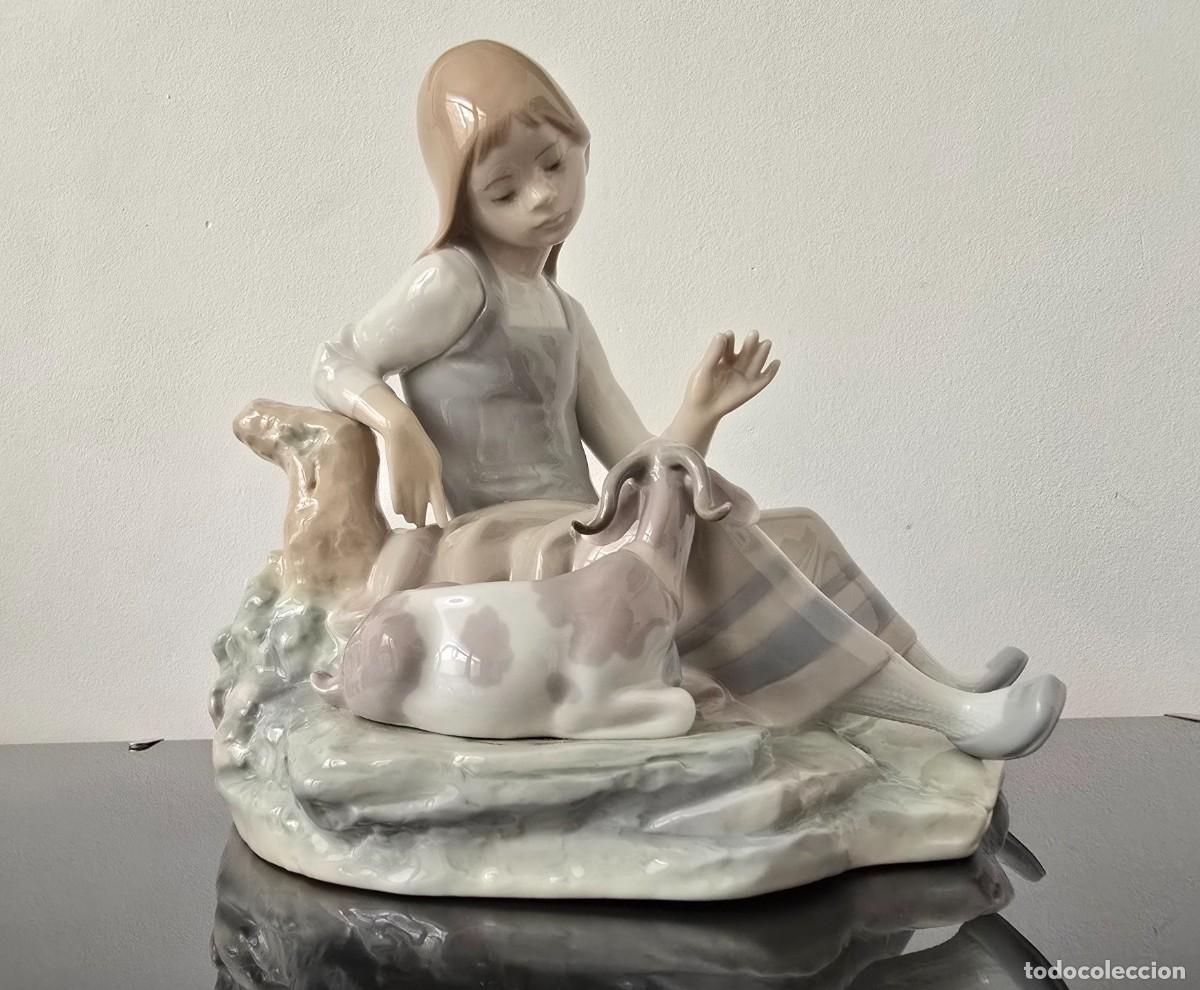 Antig&uuml;edades: LLADRO. CECILIA Y SU CABRA Fulgencio Garc&iacute;a. A&ntilde;os 70