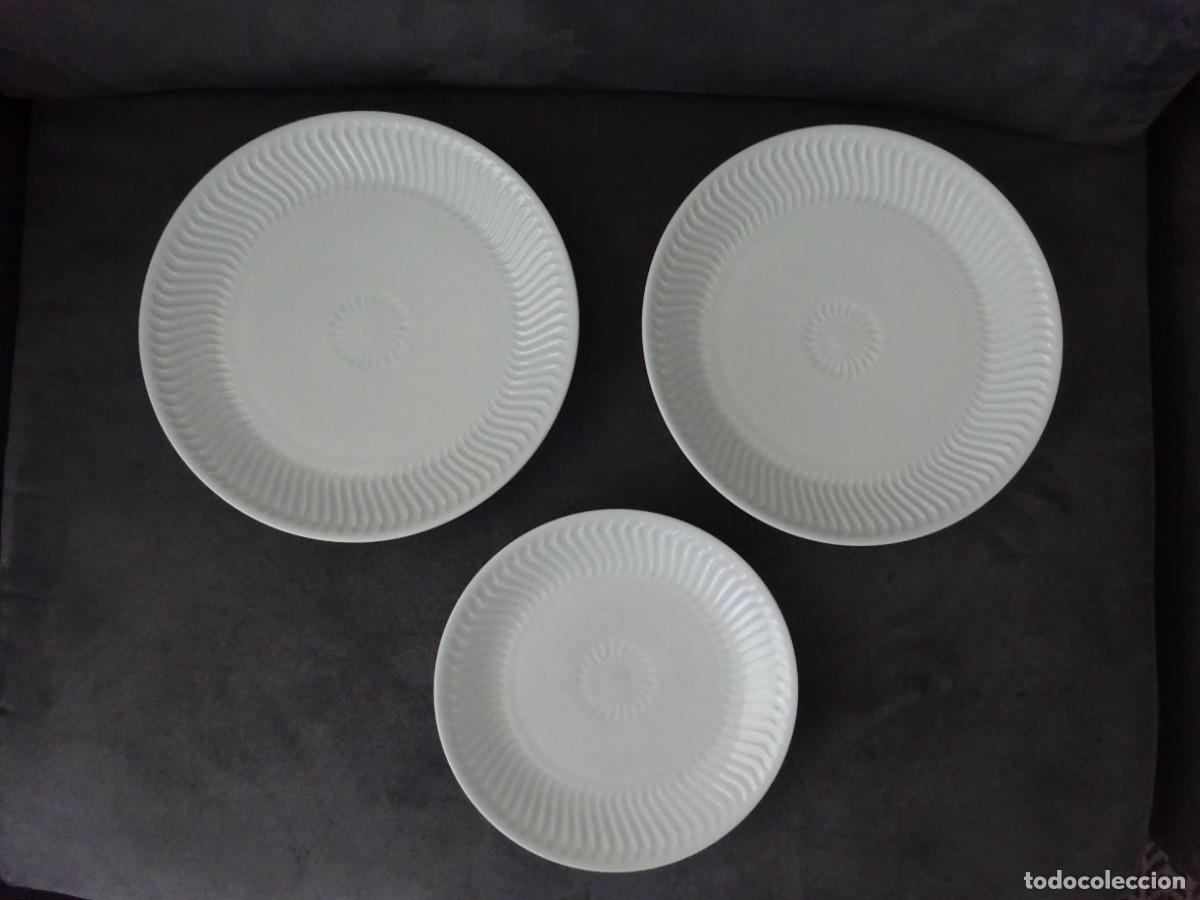 Antiquit&auml;ten: 3 PLATOS DE SARGADELOS, PLANTA DE CASTRO, 24 Y 20 CMS.