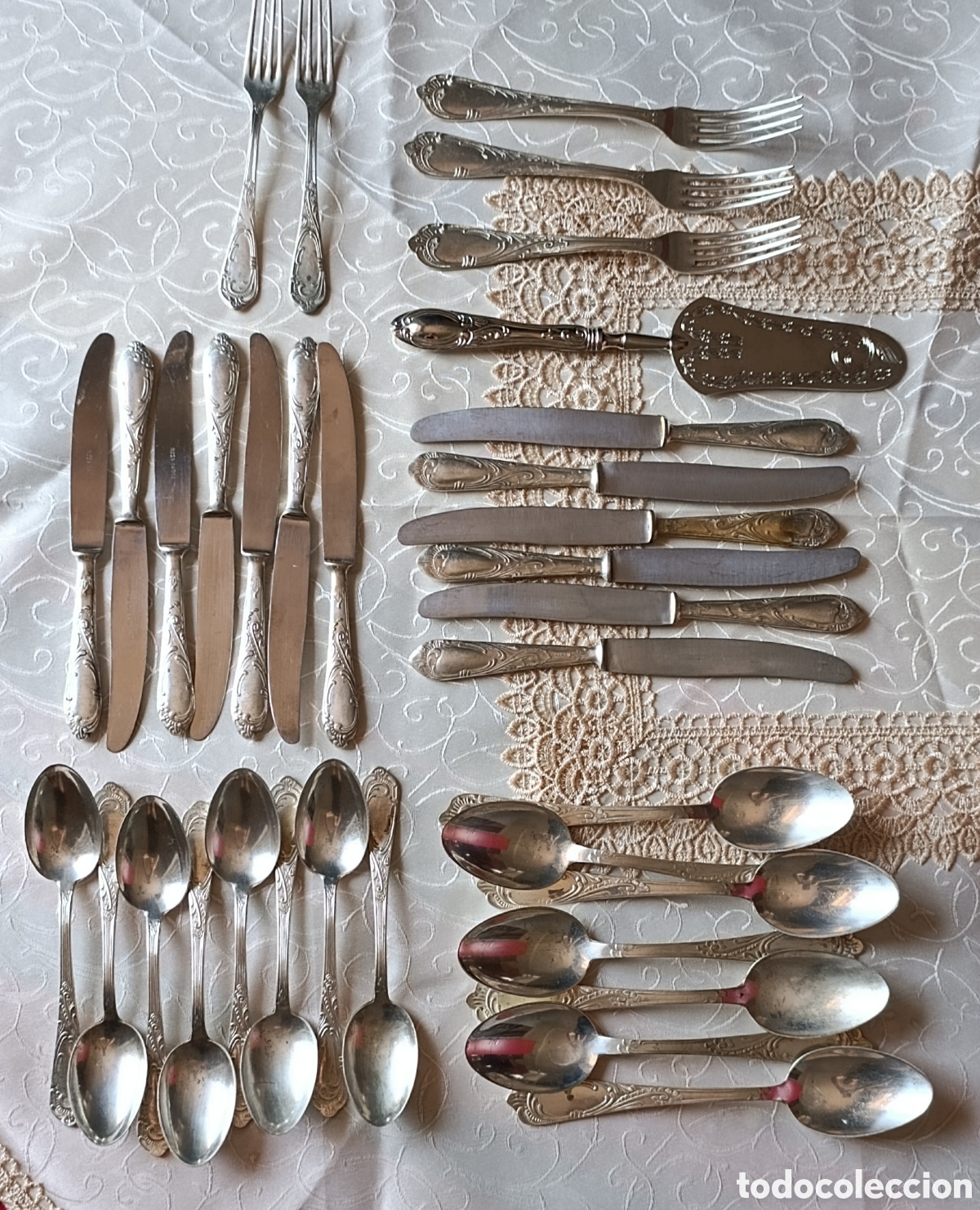 Antig&uuml;edades: Servizio di posate argentate vintage 41 pezzi