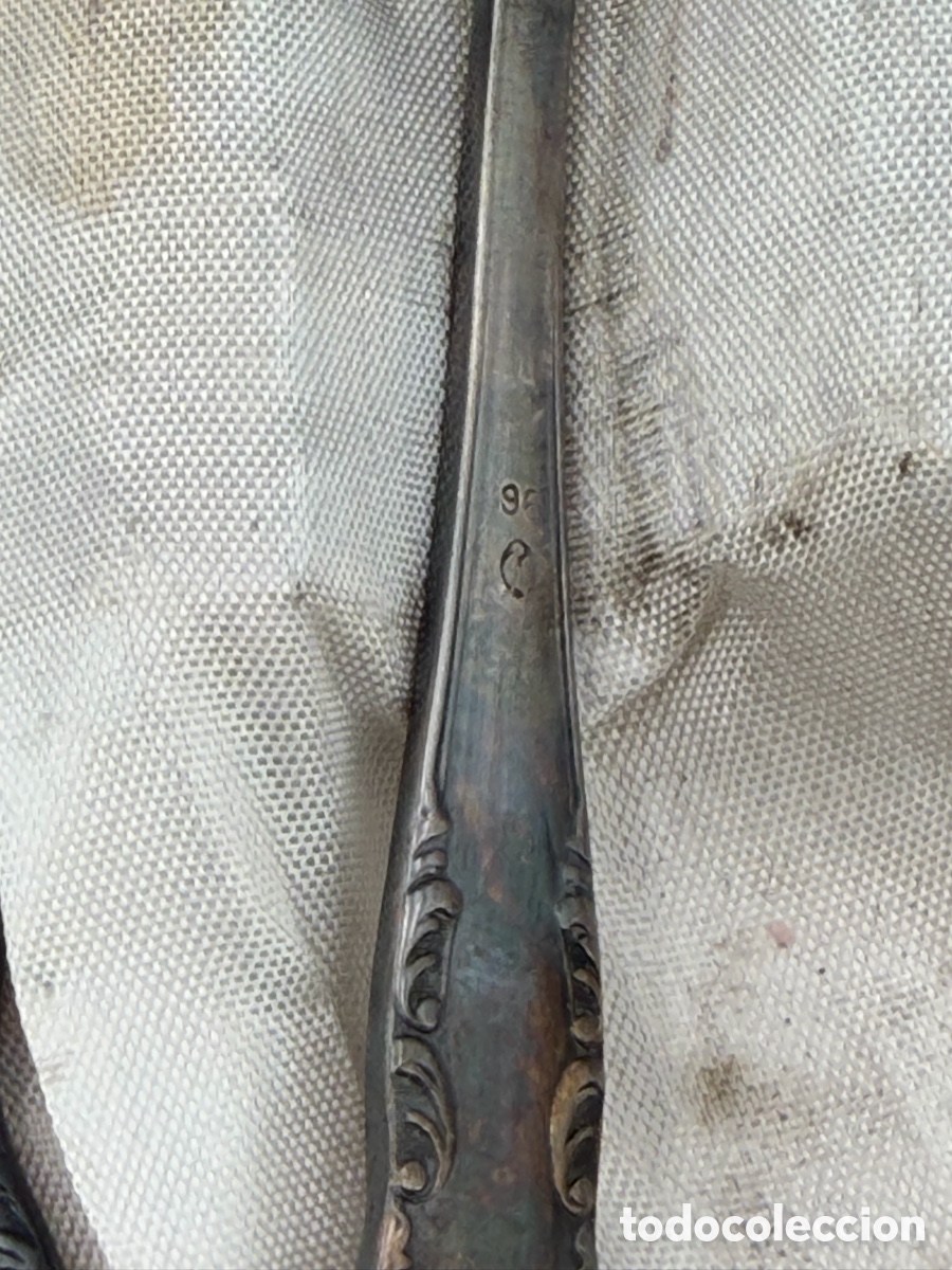 Antig&uuml;edades: Antiguas Cucharas Plateadas en Caja - Foto 6