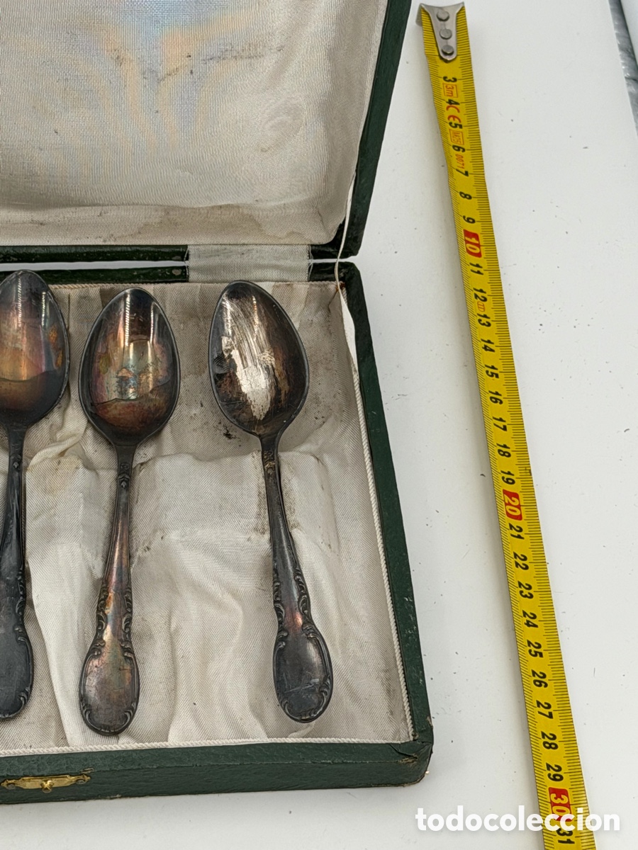 Antig&uuml;edades: Antiguas Cucharas Plateadas en Caja - Foto 7