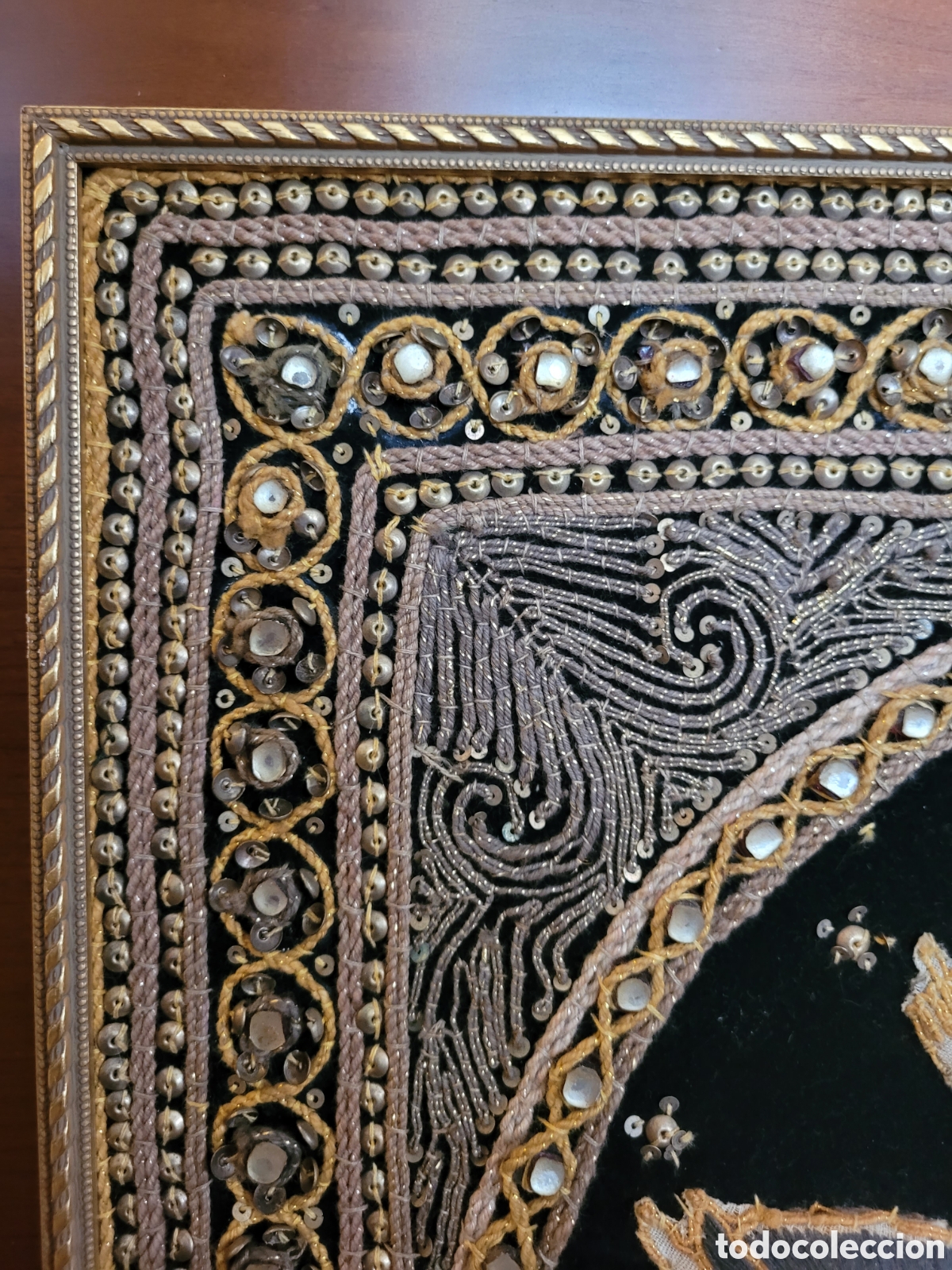 Antig&uuml;edades: TAPIZ ORIENTAL ENMARCADO - Foto 4