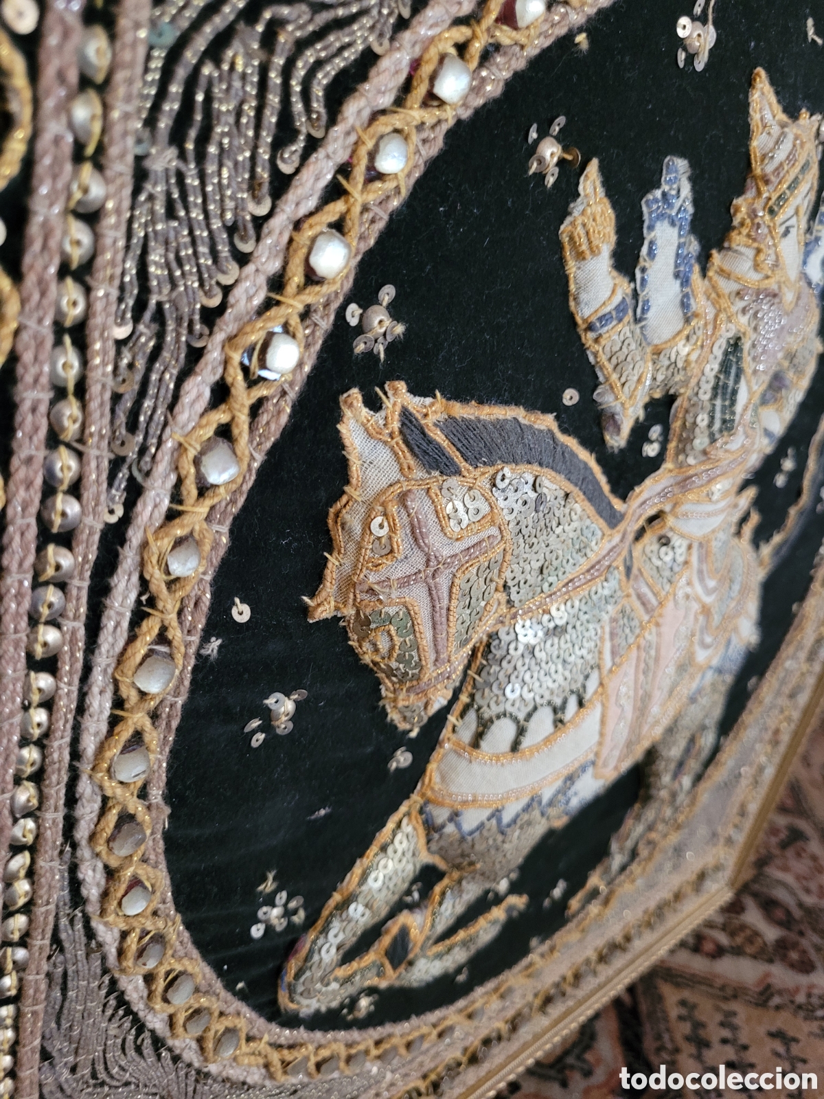 Antig&uuml;edades: TAPIZ ORIENTAL ENMARCADO - Foto 7