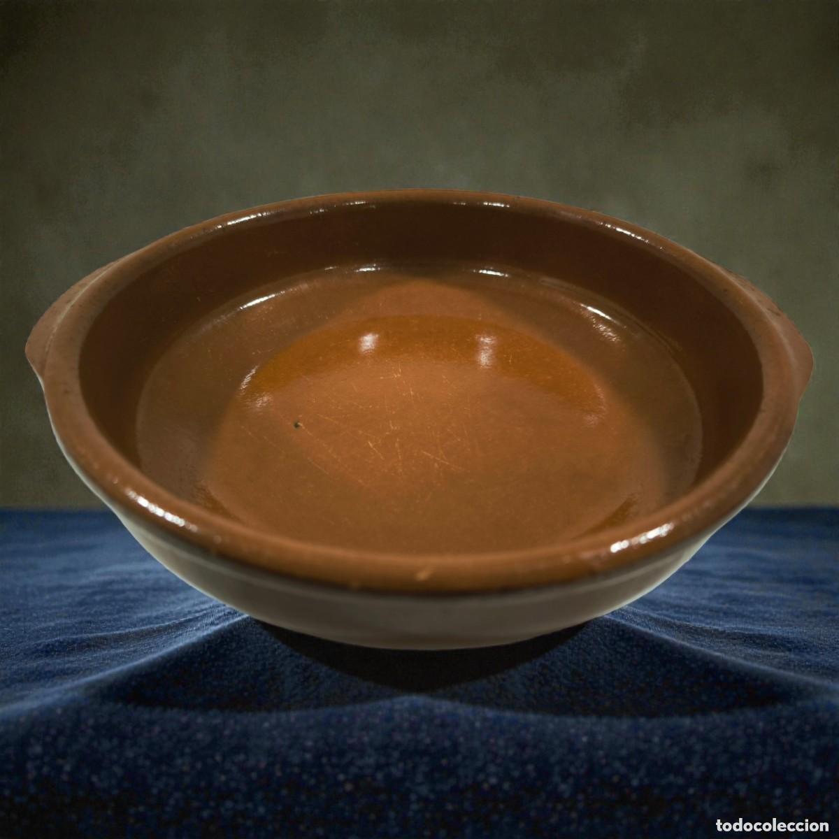 Antiguidades: Fuente De Barro Tradicional 28 Cm &ndash; Plato R&uacute;stico Para Horno Y Cocina