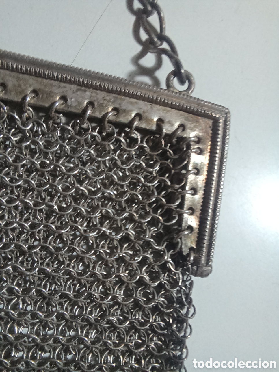 Antig&uuml;edades: Limosnero Monedero bolsillo de plata contrastada - Foto 3