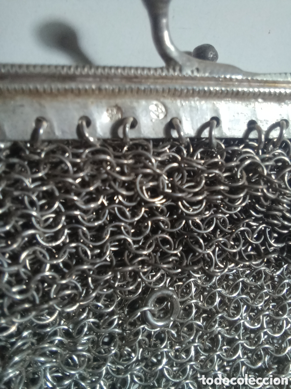 Antig&uuml;edades: Limosnero Monedero bolsillo de plata contrastada - Foto 7