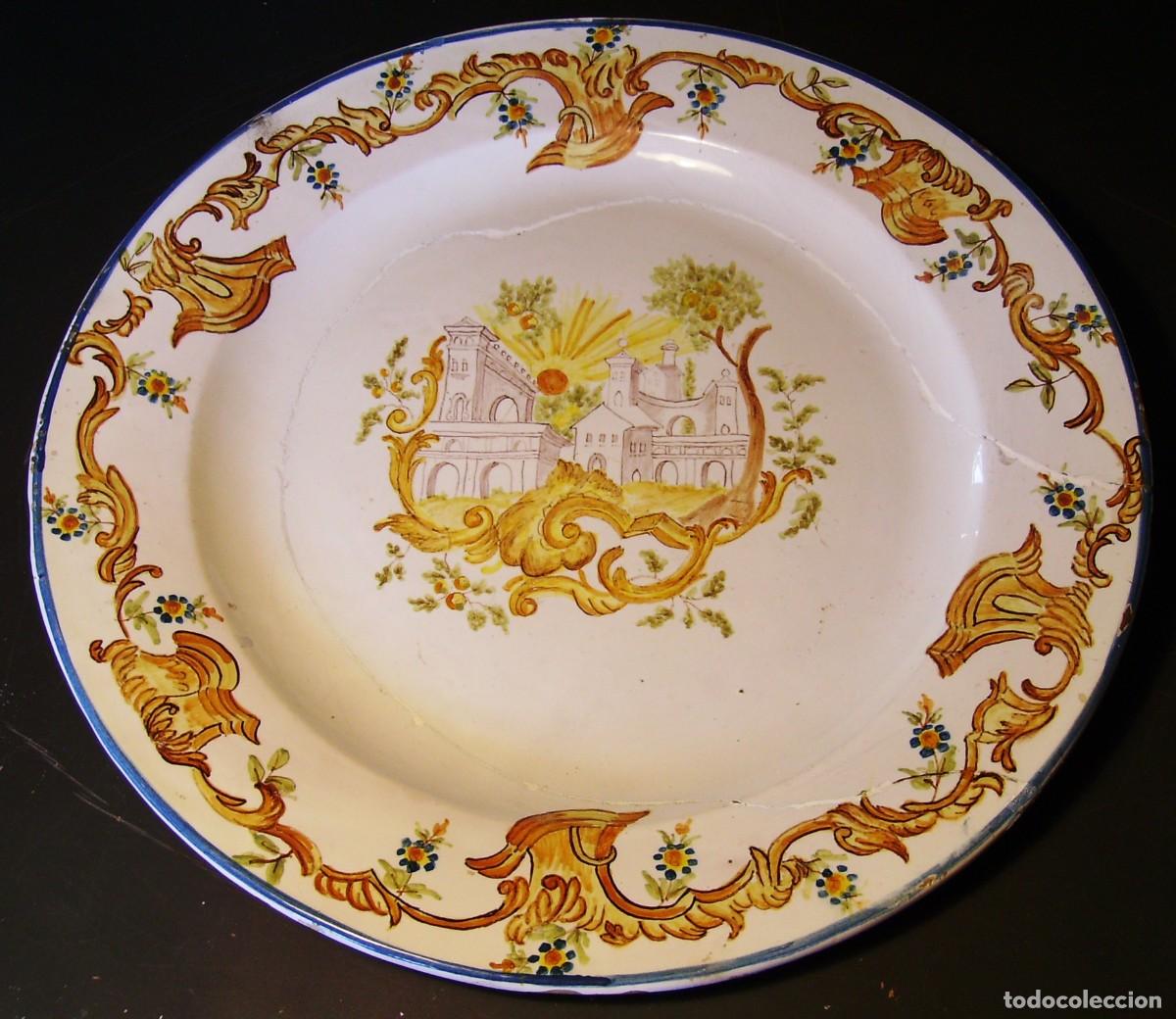 Antiquit&eacute;s: GRAN PLATO CER&Aacute;MICA DE FAITANAR XIX &ndash; XX