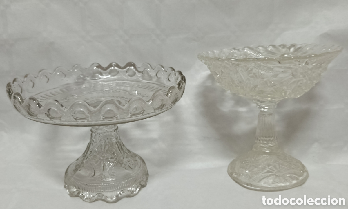 Antig&uuml;edades: DULCERA FRUTERO DE CRISTAL VINTAGE