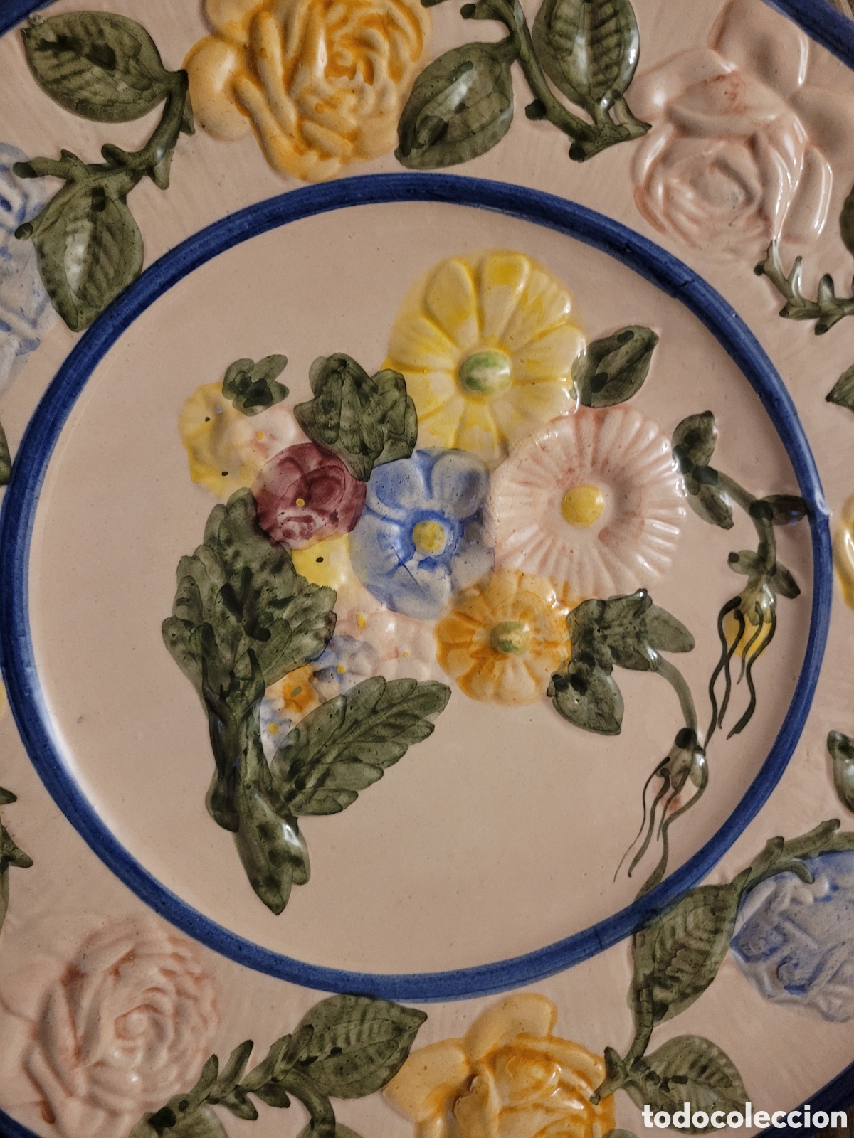Antig&uuml;edades: PLATO DE CERAMICA, 39 ctms. - Foto 2