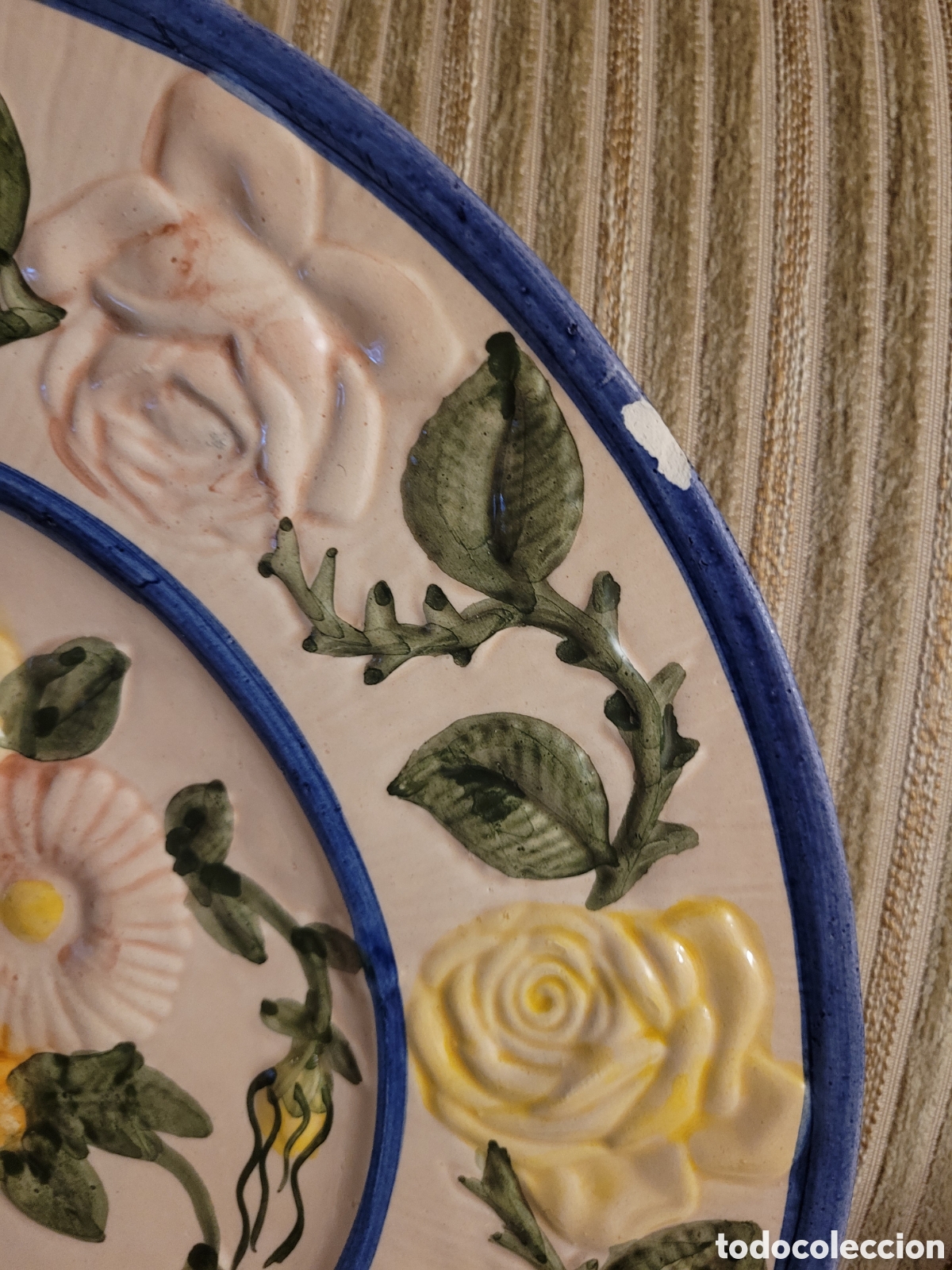 Antig&uuml;edades: PLATO DE CERAMICA, 39 ctms. - Foto 3