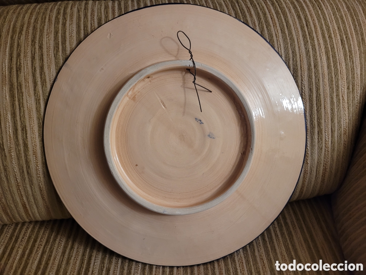 Antig&uuml;edades: PLATO DE CERAMICA, 39 ctms. - Foto 4
