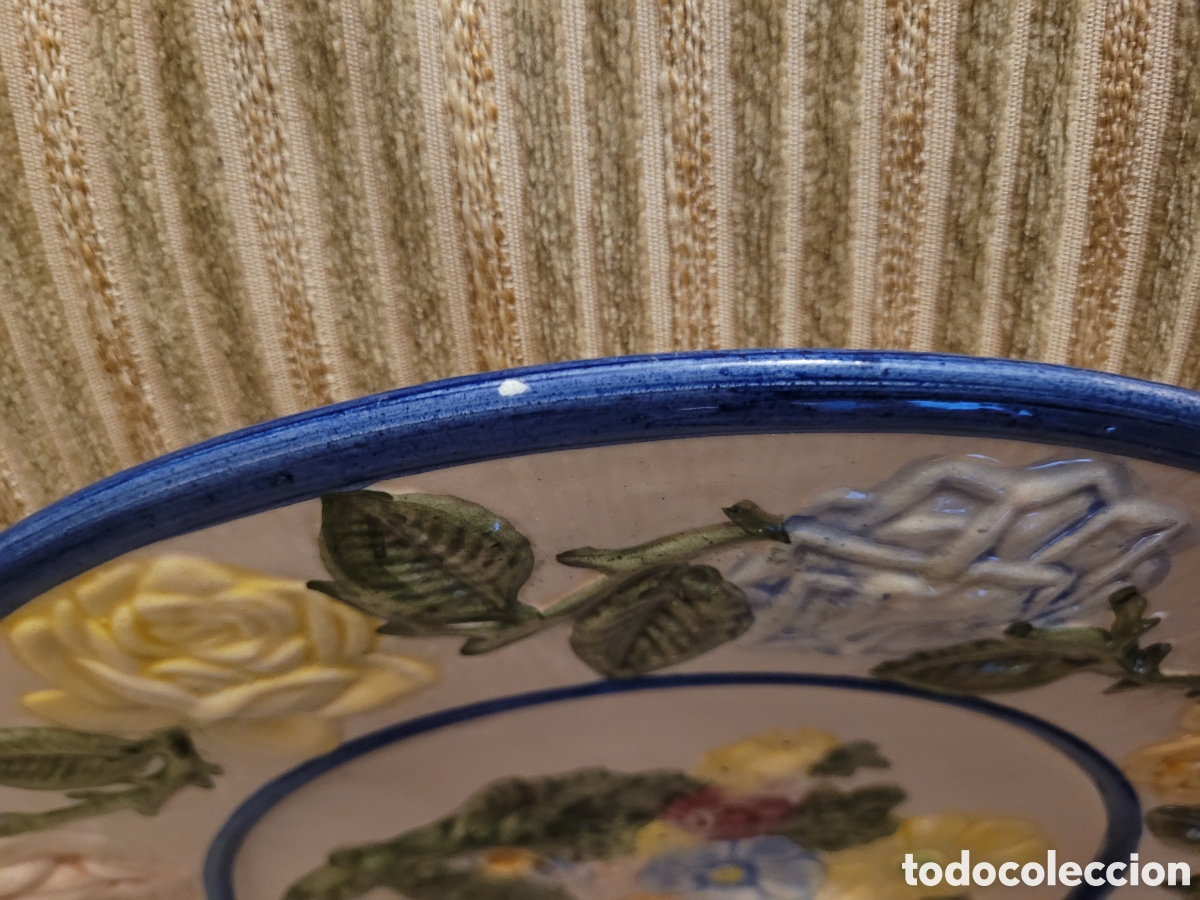 Antig&uuml;edades: PLATO DE CERAMICA, 39 ctms. - Foto 5