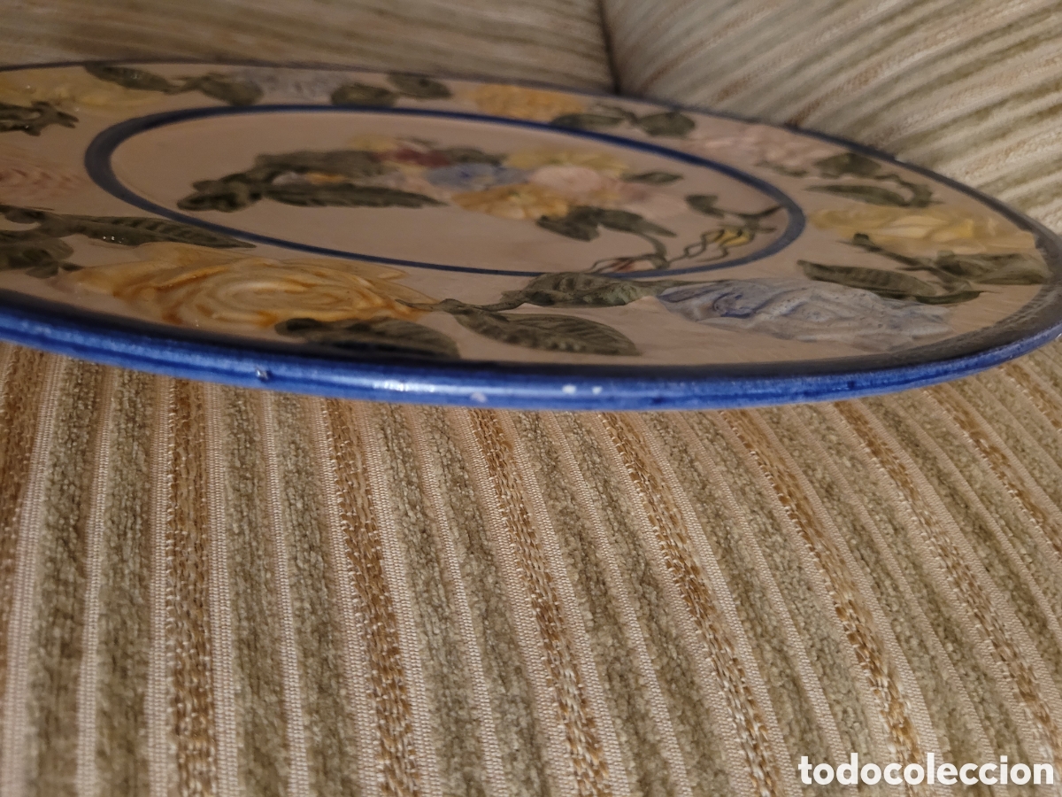 Antig&uuml;edades: PLATO DE CERAMICA, 39 ctms. - Foto 7