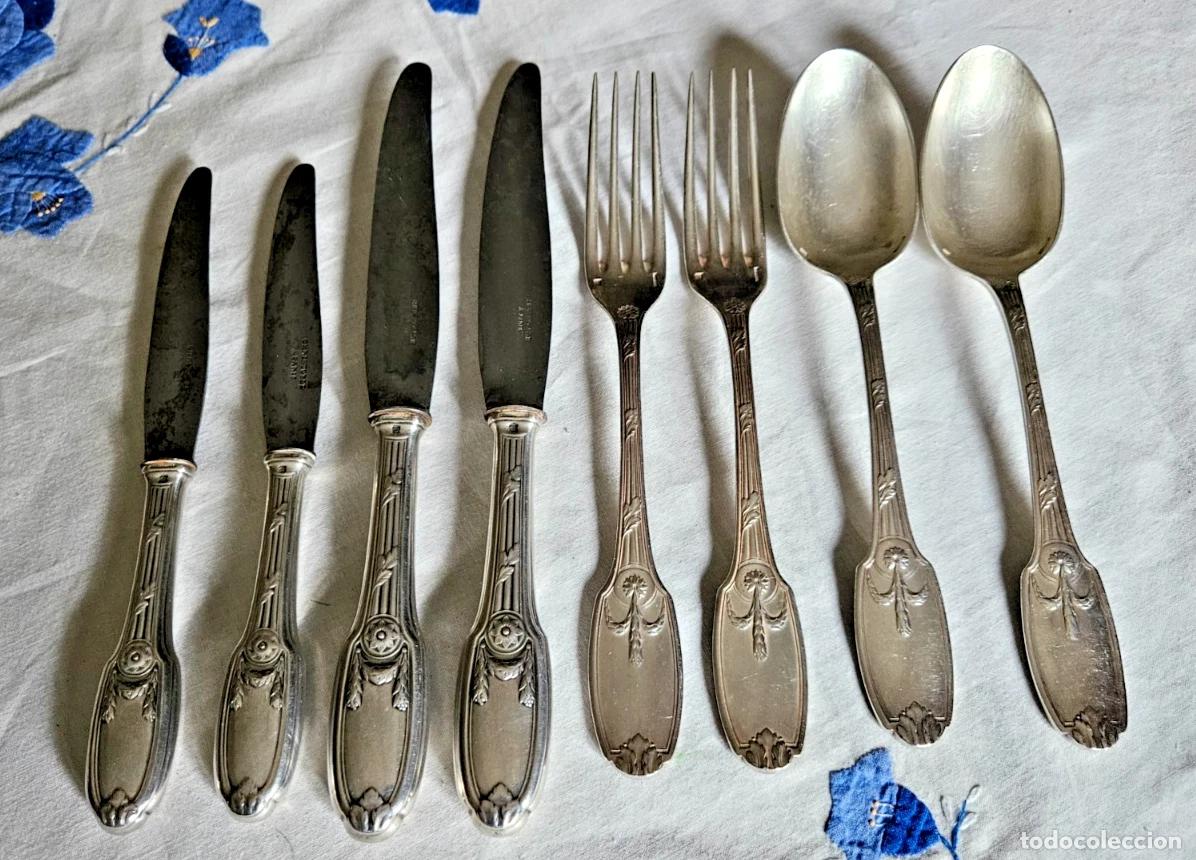 Antig&uuml;edades: 8 PIECES CHARLES CHRISTOFLE MARIE ANTOINETTE STYLE LOUIS XVI FIN XIX S