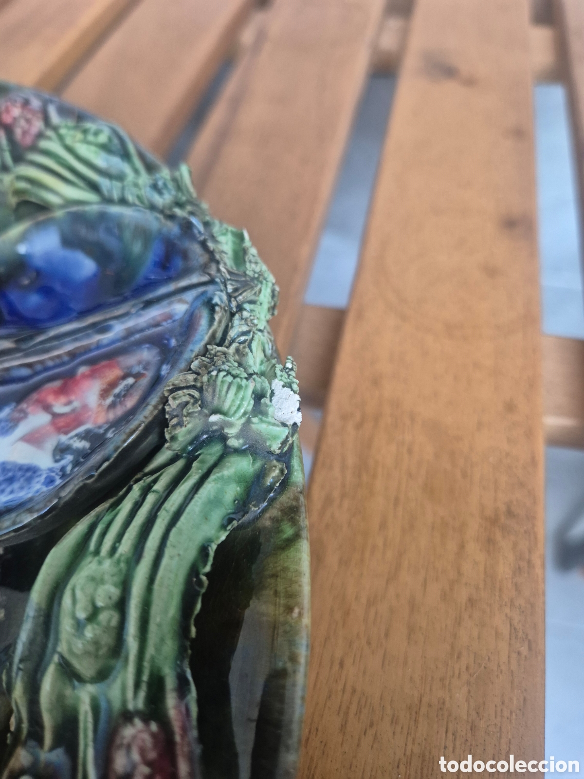 Antig&uuml;edades: Antiguo plato langosta - Foto 6