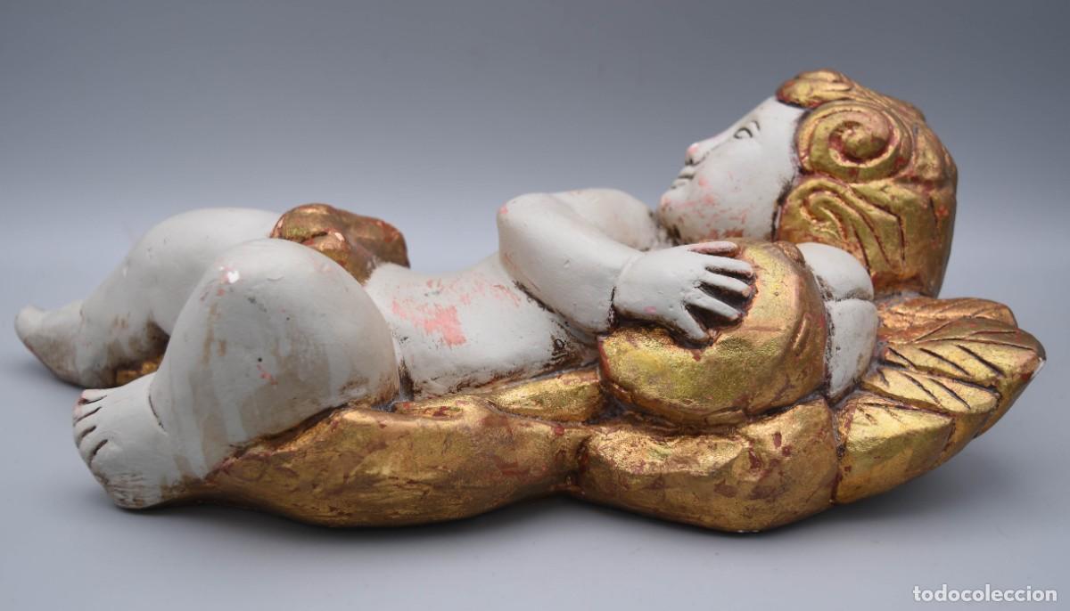 Antig&uuml;edades: &Aacute;ngel pintado a mano - Foto 7