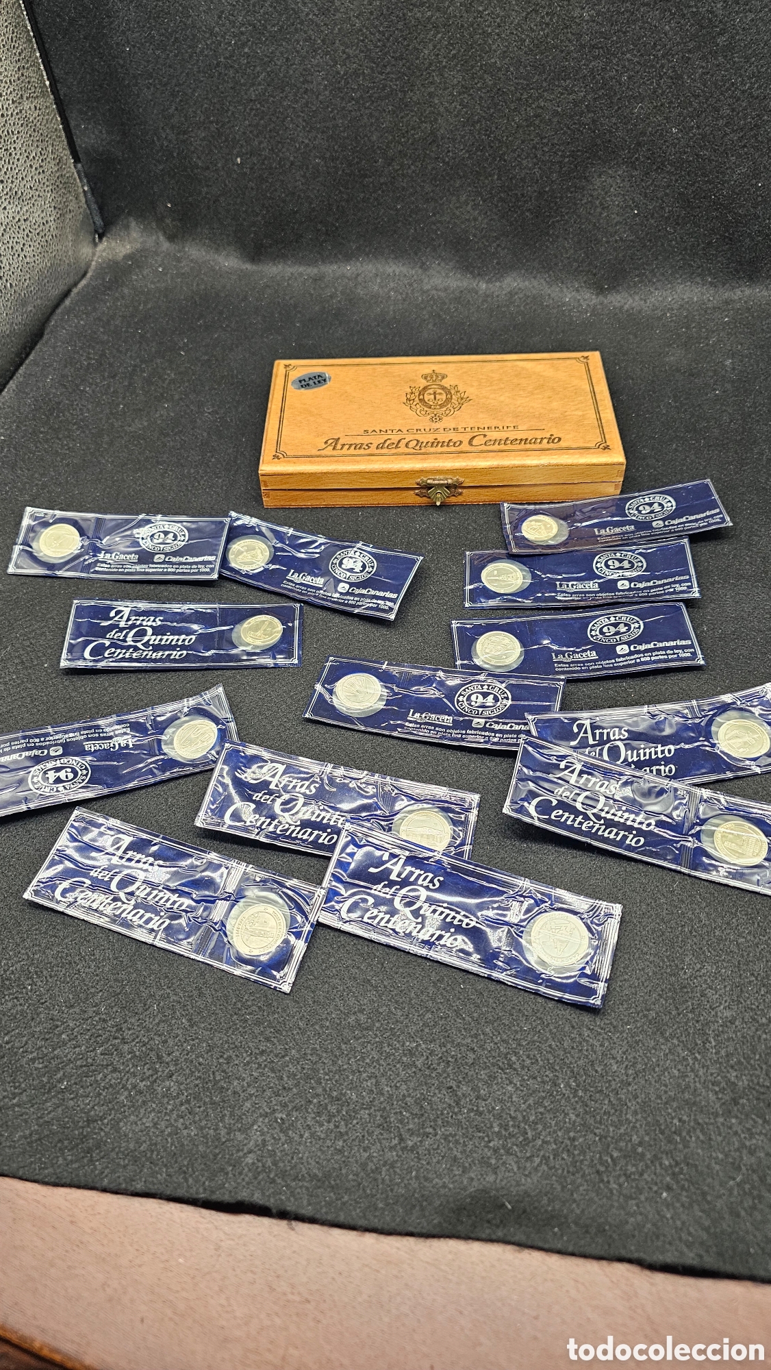 Antiques: 13 arras a estrenar de plata de ley 800 conmemorativa del quinto centenario de S/c de Tenerife