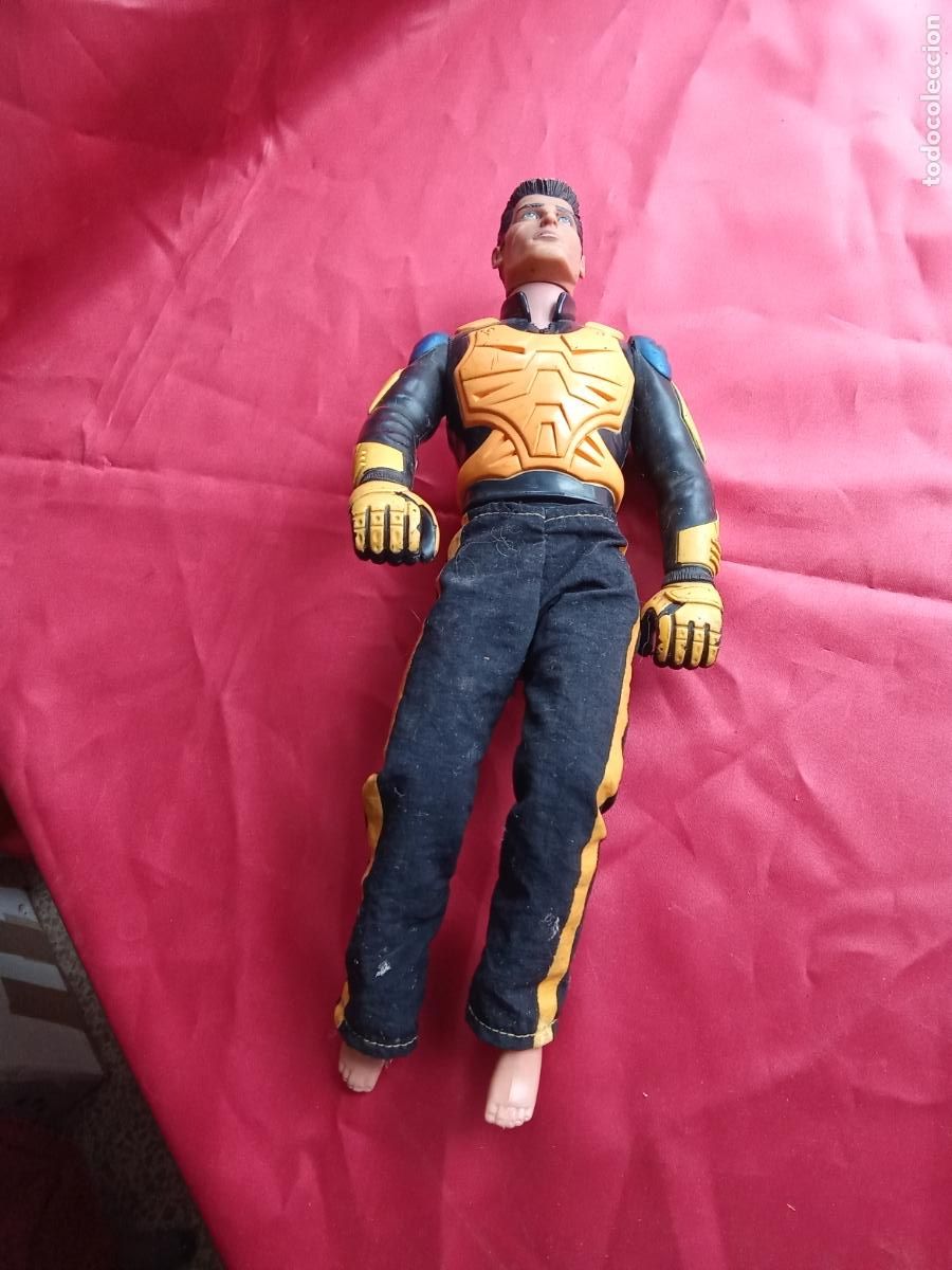 Antig&uuml;edades: Figura mu&ntilde;eco Action Man Hasbro motociclista 1998 C.Juguetes