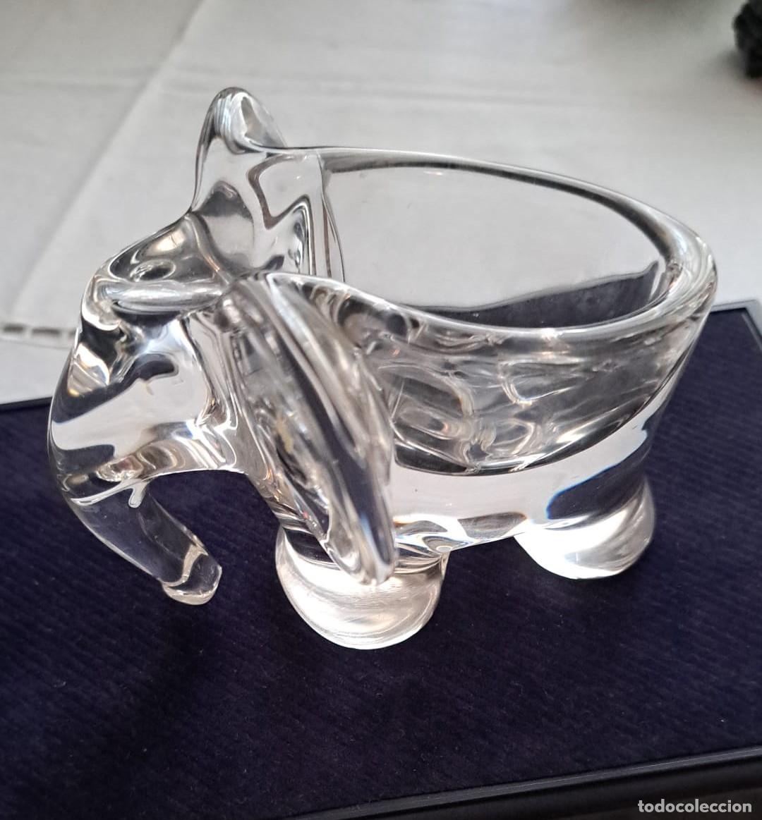 Oggetti Antichi: Figura elefante de cristal de Art Vannes (Francia, a&ntilde;os 70)