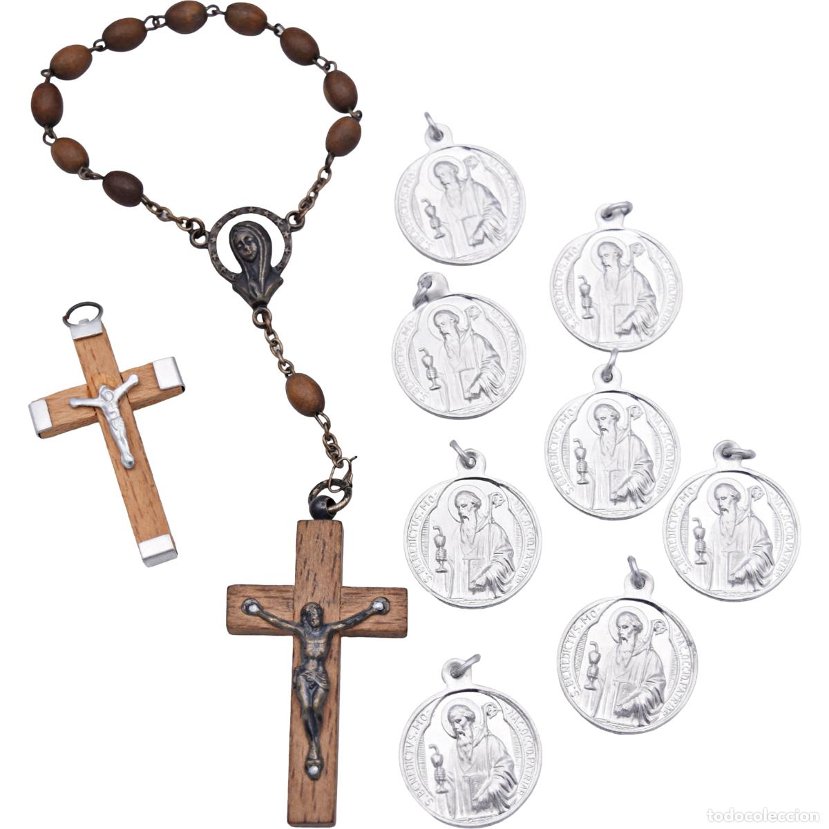 Antiquit&auml;ten: Rosario, crucifijo y medallas de metal