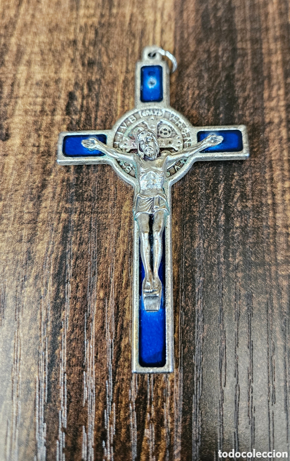 Antig&uuml;edades: Lote Colecci&oacute;n Religiosa: Rosario Vieira Camino de Santiago + Cruz San Benito + Cajita Joyero REGALO
