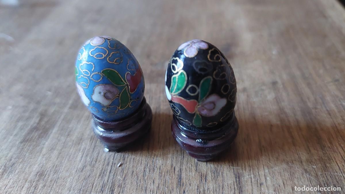 Antig&uuml;edades: Pareja de huevitos cloisonn&eacute;