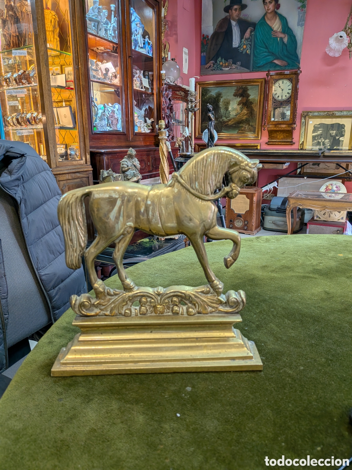 Antig&uuml;edades: antiguo tope de puerta figura de caballo. REF-123/6