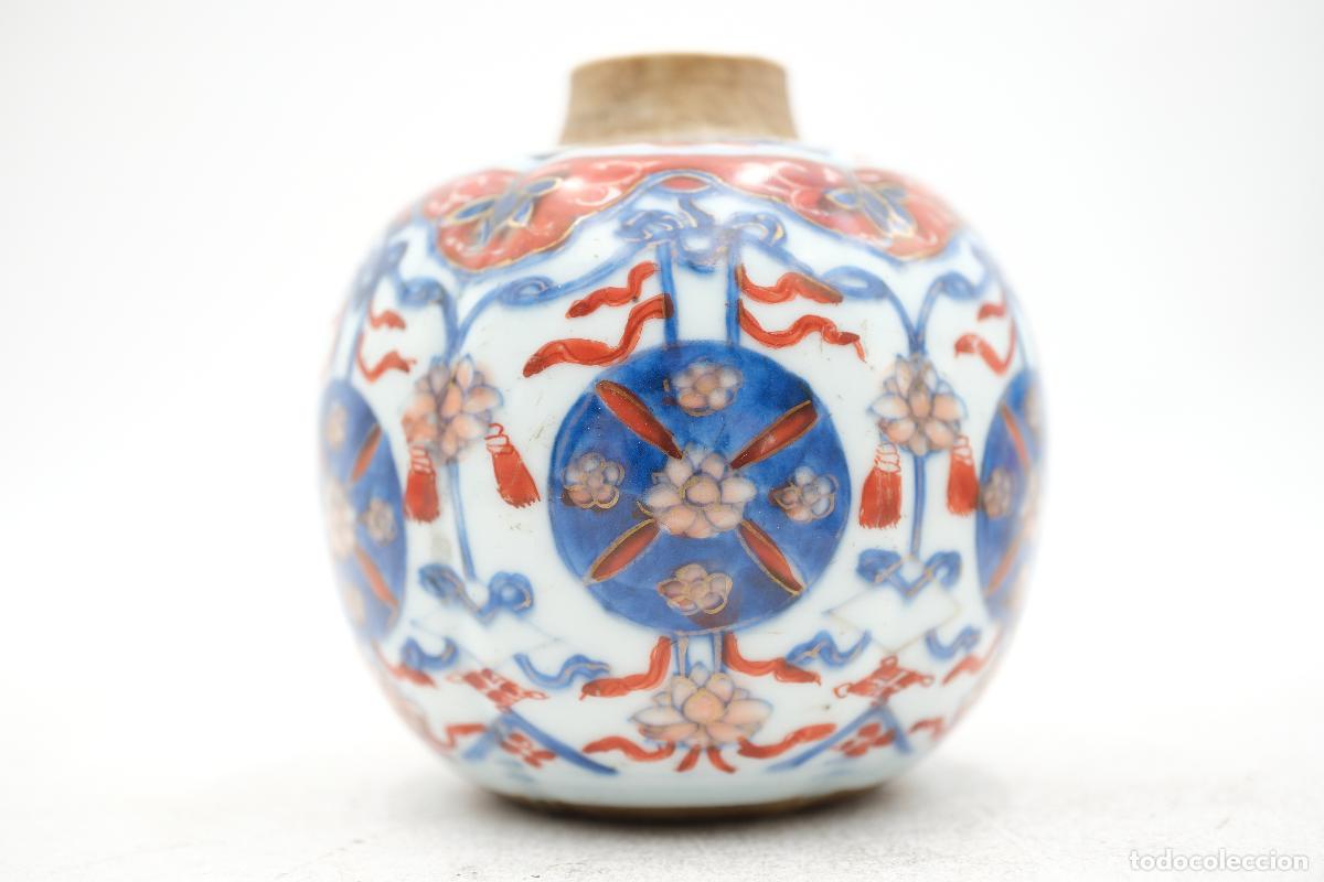 Antig&uuml;edades: Tarro miniatura de porcelana china de exportaci&oacute;n Imari &ndash; Decoraci&oacute;n estilo Kangxi &ndash; Dinast&iacute;a Qing &ndash;