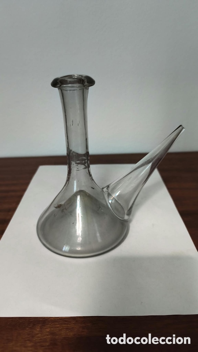 Antig&uuml;edades: Porron en cristal soplado de mediados del siglo XX