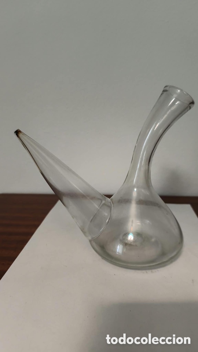 Antig&uuml;edades: Porron en cristal soplado de mediados del siglo XX