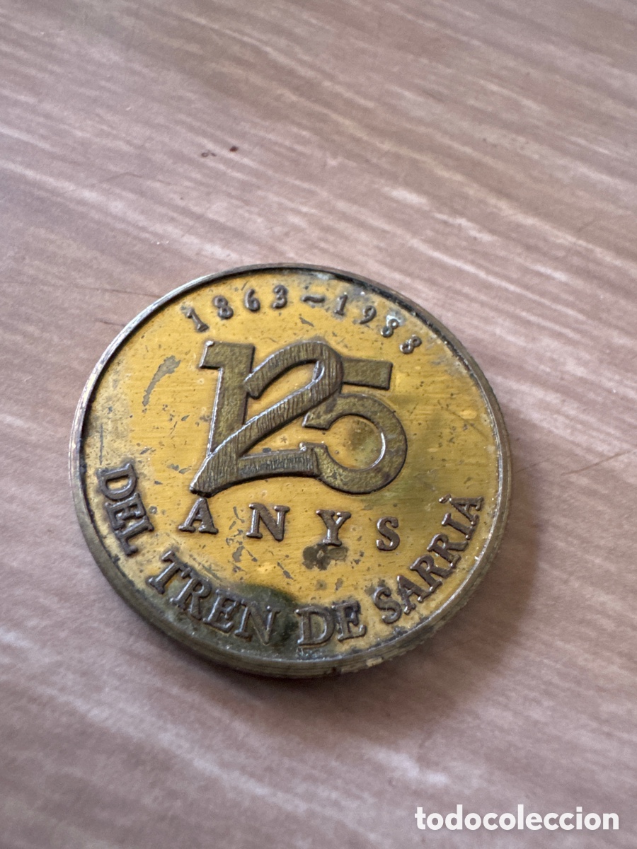 Antig&uuml;edades: Antiguo Token Ferrocarril De La Generalita De Catalunya 1863 -1988 125 a&ntilde;os Tren De Sarria