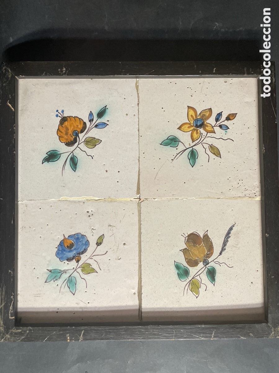 Antig&uuml;edades: Azulejos catalanes del siglo xviii Flores