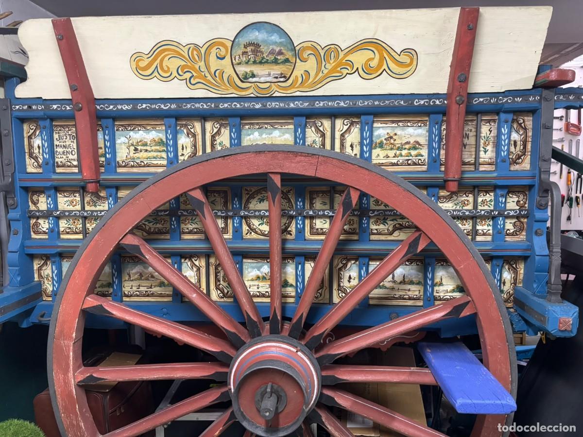 Antig&uuml;edades: Carro de bueyes pintado a mano - Foto 2