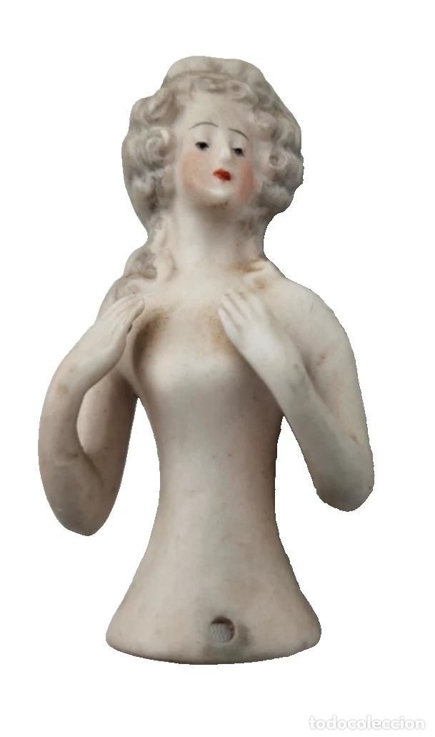 Antig&uuml;edades: ANCIENNE DEMI FIGURINE MARQUISE HALF DOLL EN PORCELAINE HAUTEUR 8 CM BEL ETAT