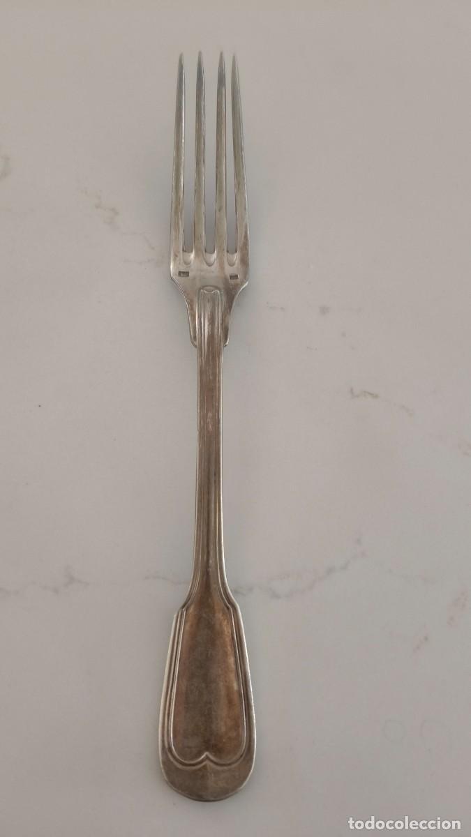 Antiguidades: Fourchette argent massif Solid silver 800 italy