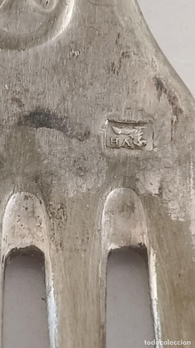 Antig&uuml;edades: Fourchette argent massif Solid silver 800 italy - Foto 4
