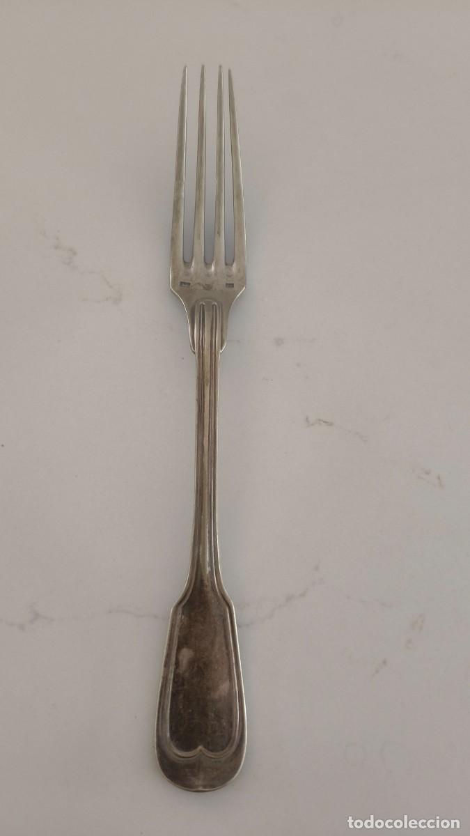 Antig&uuml;edades: Fourchette argent massif Solid silver 800 italy