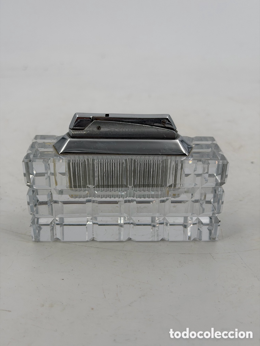 Antig&uuml;edades: Mechero de Cristal Silver Plated - Foto 3