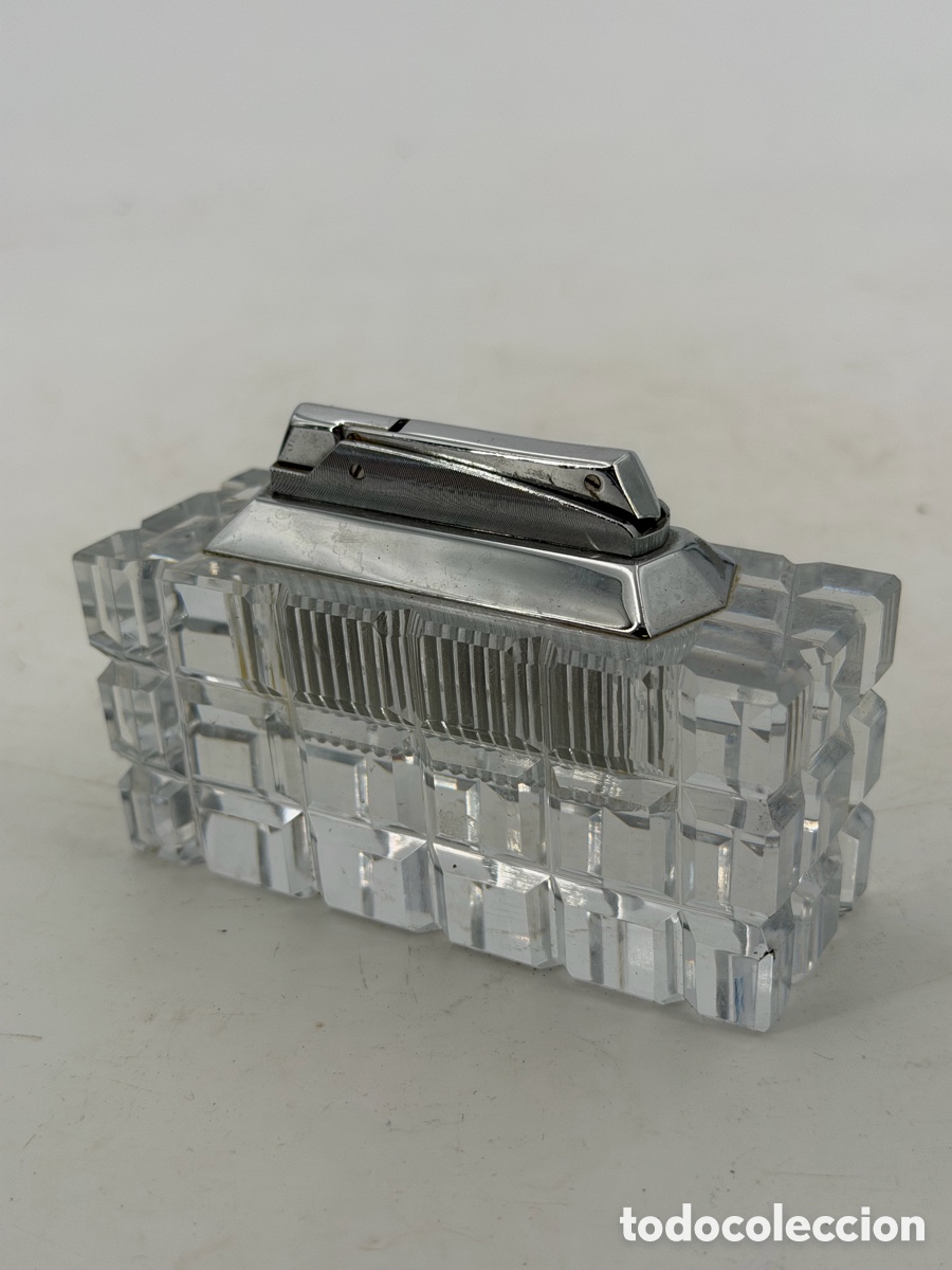 Antig&uuml;edades: Mechero de Cristal Silver Plated - Foto 4
