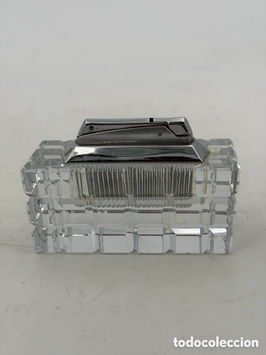 Antig&uuml;edades: Mechero de Cristal Silver Plated - Foto 6
